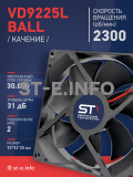 Вентилятор  VD 9225L Ball (качения) 12V, 2300 об/мин, 0,17A - st-e.info - Мичуринск